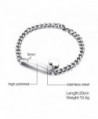 Engraving Stainless Steel Chain Bracelets Silver