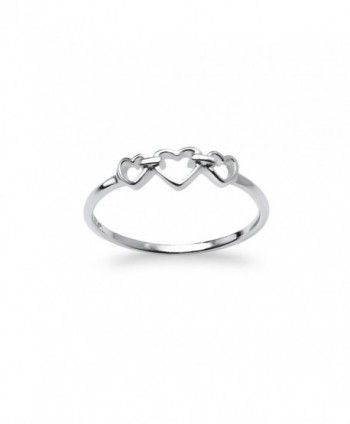 Triple Heart Interlocked Infinity Ring