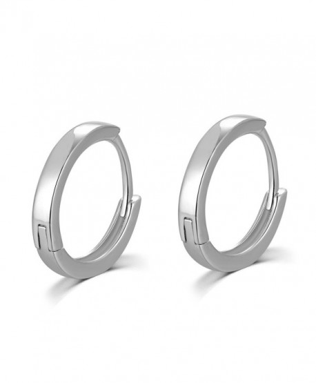 925 Sterling Silver Polished Finish Unisex Huggie Mini Hoop Earrings ...