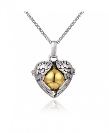 Mexican Bola Harmony Chime Ball Angel Caller Pregnancy Locket Pendant Necklace Women Gifts 30" - Gold - C612IFT3TCF