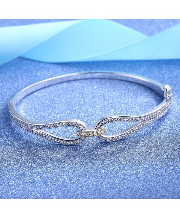 Angelady Infinity Bracelet Zirconia Jewelry - White Gold Plated+18K ...