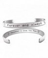 Paris Selection Hidden Message Bracelet for Mother "Remember I Love You Mom" "Forever and Always" - CP12NYMEJJA