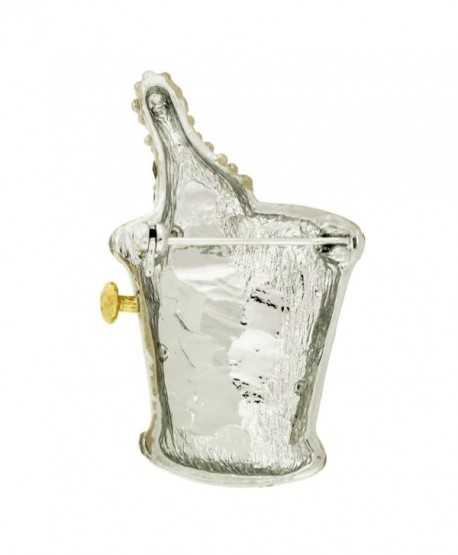 PinMart's Rhinestone NYE Champagne Bottle with Ice Bucket Brooch Pin ...