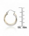 Hoops Loops Sterling Intertwining Square Tube in Women's Hoop Earrings