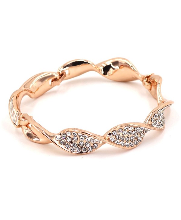 FIFLION Cuff Female Bracelets Friendshion Handcuffs Bangles Jewelry Women Crystal Bracelet - CP1803AAGST