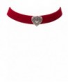 Alpenflustern Velvet Choker Elastic Heart in Women's Choker Necklaces