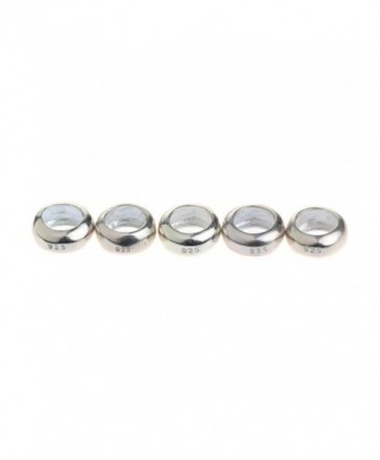 Beads Hunter 5 Pcs Sterling Silver Spacer Charm Fit Pandora Bracelets - CK11ROOZOCB
