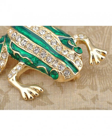 Czech Crystal Rhinestone Synthetic Emerald Golden Frog Fashion Jewelry ...