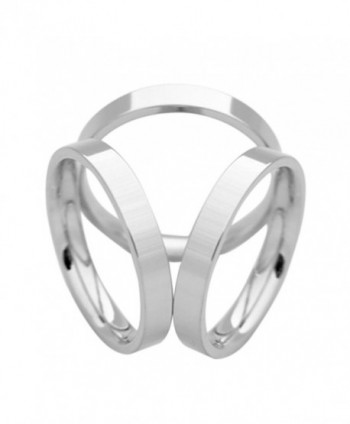 SHAN LI HUA Simple Design Three Rings Scarf Buckle Female scarf ring 18 k gold plated - Platinum Plating - CS184Q0IZ6L