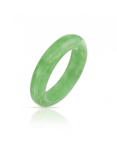 Dyed Green Jade Band Modern Ring - C411KPNHGR9