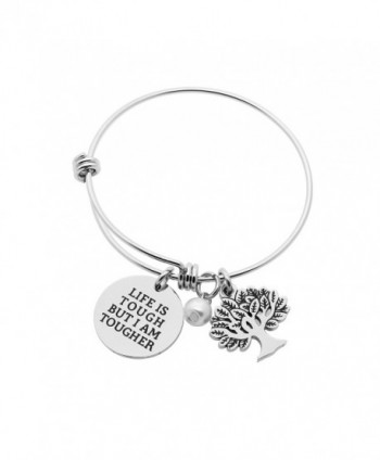 Best Friend Family Bangle Bracelet Tree Of Life Pearl Life Is Tough But I am Tougher - CT189SIN3AM