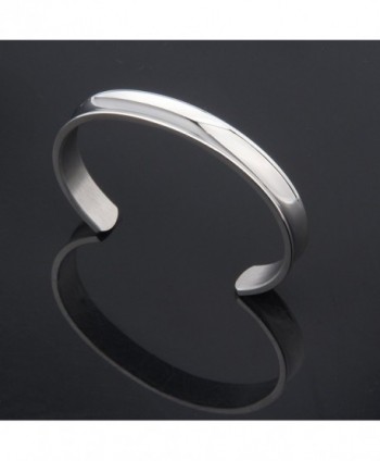 WUSUANED Stainless Bracelet Bangle silver in Women's Cuff Bracelets