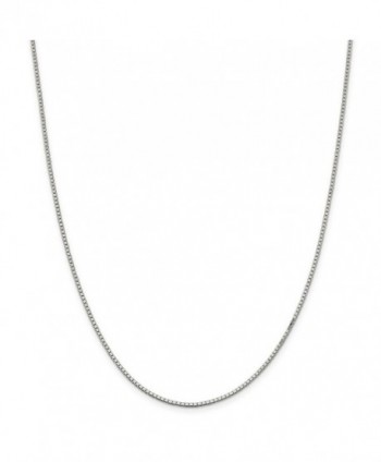 925 Sterling Silver Solid 1.5mm Polished Box Chain Necklace 7" - 30" - C911E8756HZ