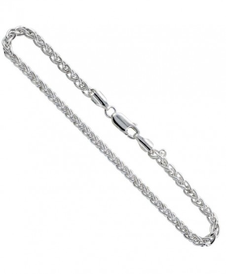 Sterling Silver Spiga Wheat Chain Necklaces & Bracelets Nickel Free ...