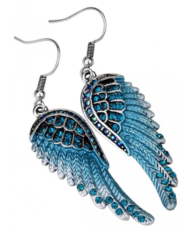 Guardian Angel Wings Dangle Drop Earrings Women Girls Biker