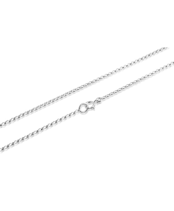 925 Sterling Silver Thin 1mm Round Cable Chain 12