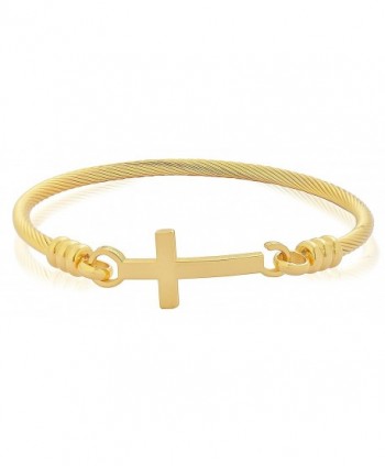 Edforce Stainless Bracelet Christian Diameter - Gold - CA1867M9IUT