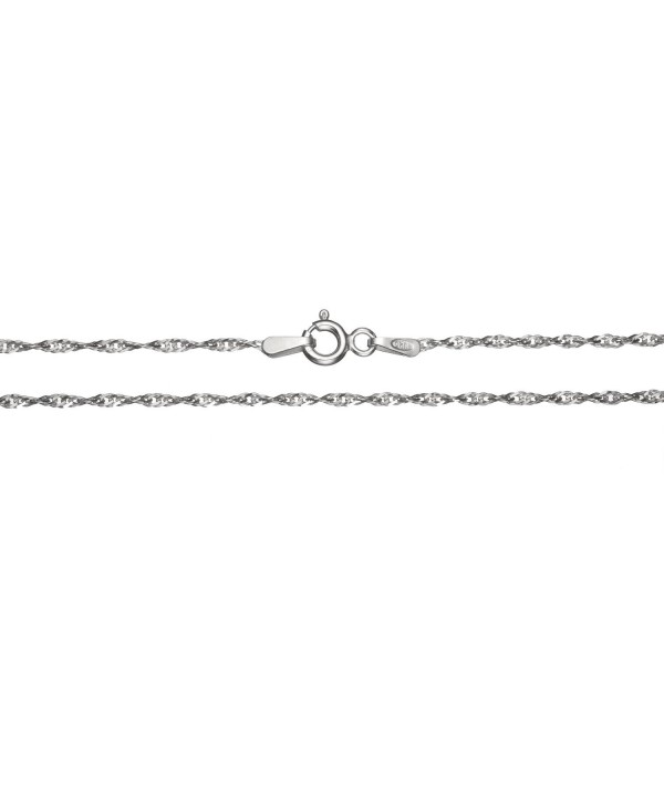 Sterling Silver 1.5mm Italian Twisted Curb Chain Necklace All Sizes 16 ...