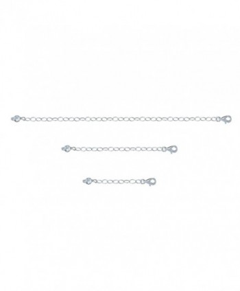 Sterling Silver Pendant Necklace Bracelet Anklet Chain Extender Set- 1" 2" and 4" - C212LJRT573