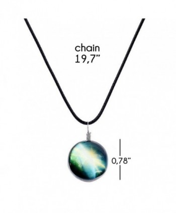 Galaxy Cosmic Pendant Necklace Leather