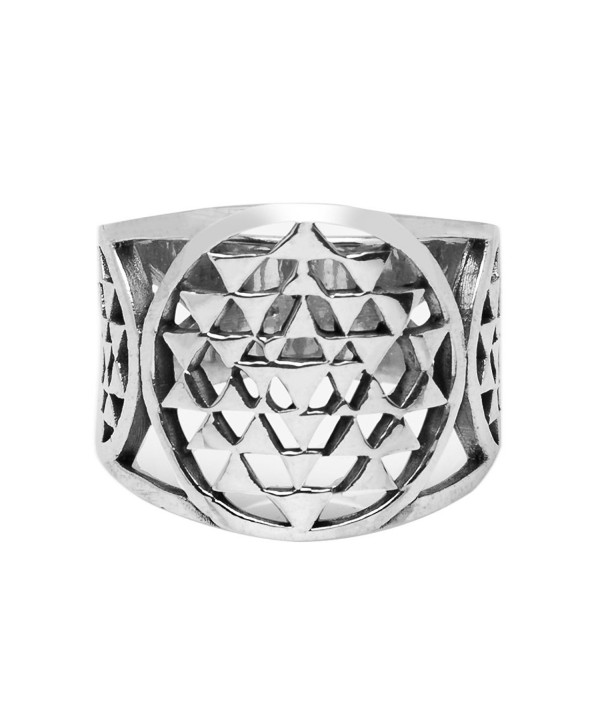 81stgeneration Women's 925 Sterling Silver Wide Sri Yantra Chakra Sacred  Hindu Ring - Walmart.com