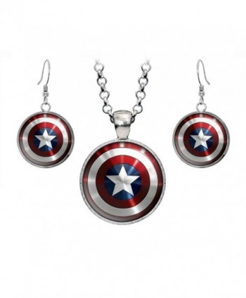 Necklace Avengers Superhero Earrings Presents - CB12CUE0OGP