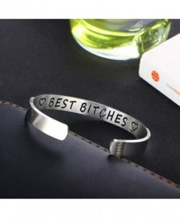 Friend Friendship Bracelet Stainless Bitches in Women's Cuff Bracelets