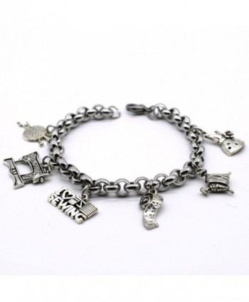 Stainless Charms Bracelet Handmade ML02 in Women's Charms & Charm Bracelets