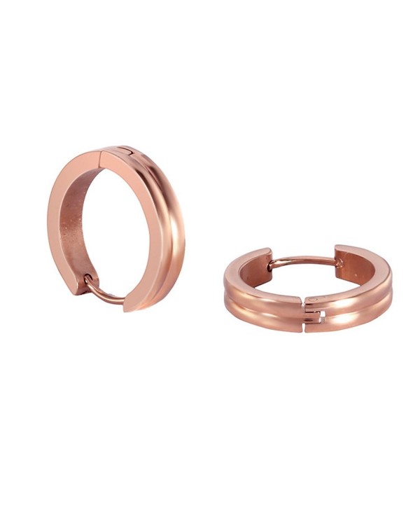Stainless Steel Rose Gold Rounded Small 