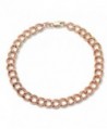 Bria Lou Chain Link Charm Bracelet- Silver- Gold- or Rose Gold Flashed- 7.5 Inches - CT12H3PCME3