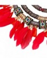 XY Fancy Feather Necklace Statement in Women's Collar Necklaces